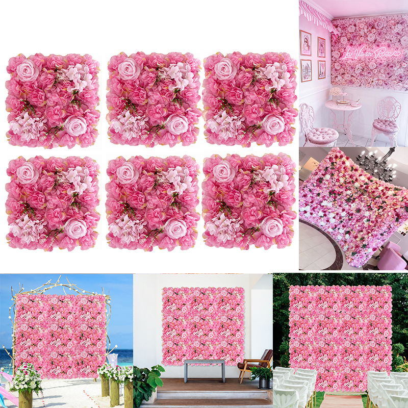 6PCS Artificial Flowers Wall P – Flower Wall Panel recenzja i cena