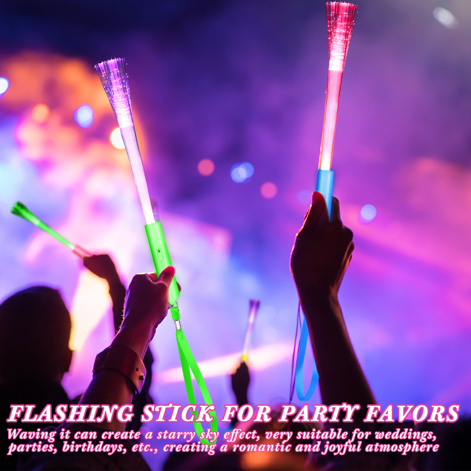 24-200Pcs Fiber Optic Wands Gl – Cotton Candy Cone recenzja i cena