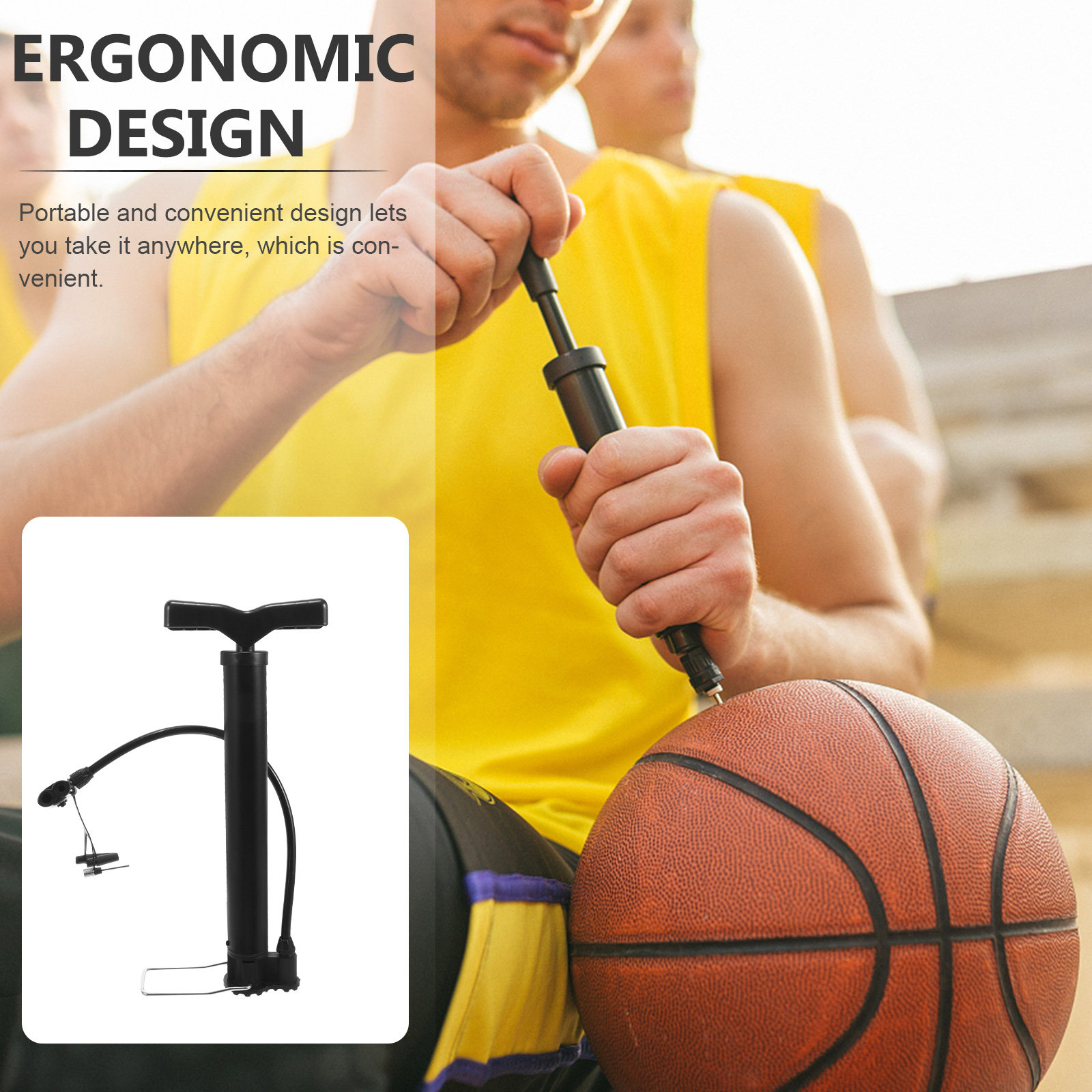 Steel Portable Ball Pump Bike  – Balloon Pump Hand recenzja i cena