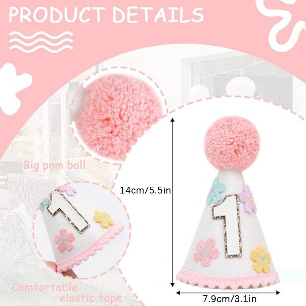 Colorful Floral Cone-Shaped Bi – Party Hat Cone recenzja i cena