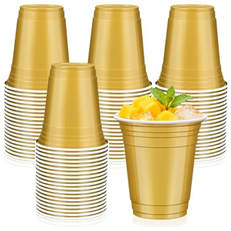50 Pcs 12 oz Plastic Cups, Gol – Plastic Cup 50Pcs recenzja i cena