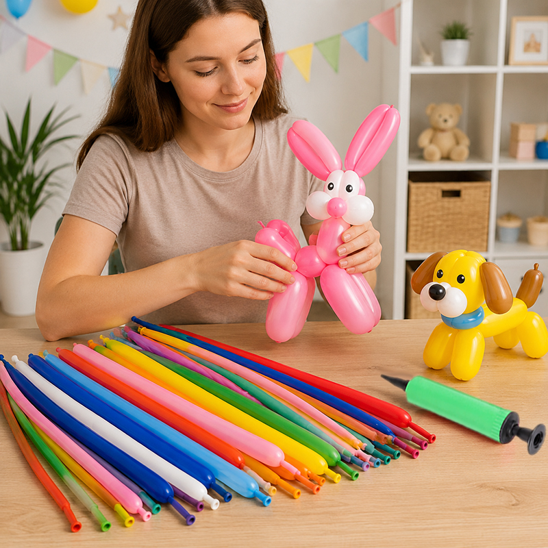 50~200pcs Spiral Balloons Colo – Balloon Pump Hand recenzja i cena