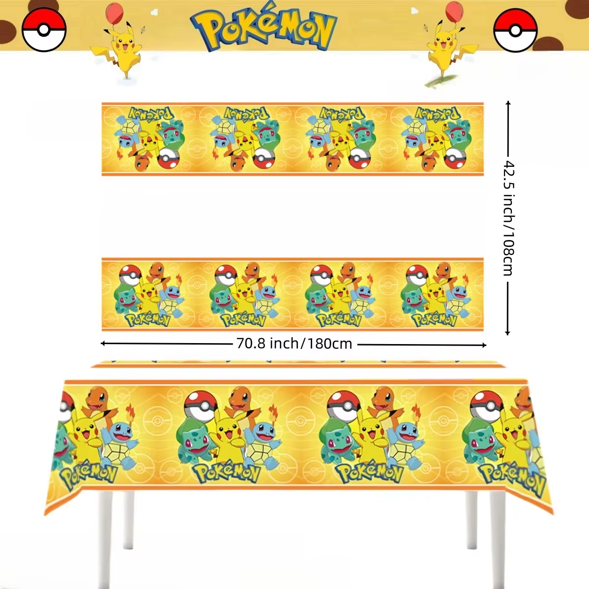 Pokemon Tablecloth Birthday Pa – Table Cloth Disposable recenzja i cena