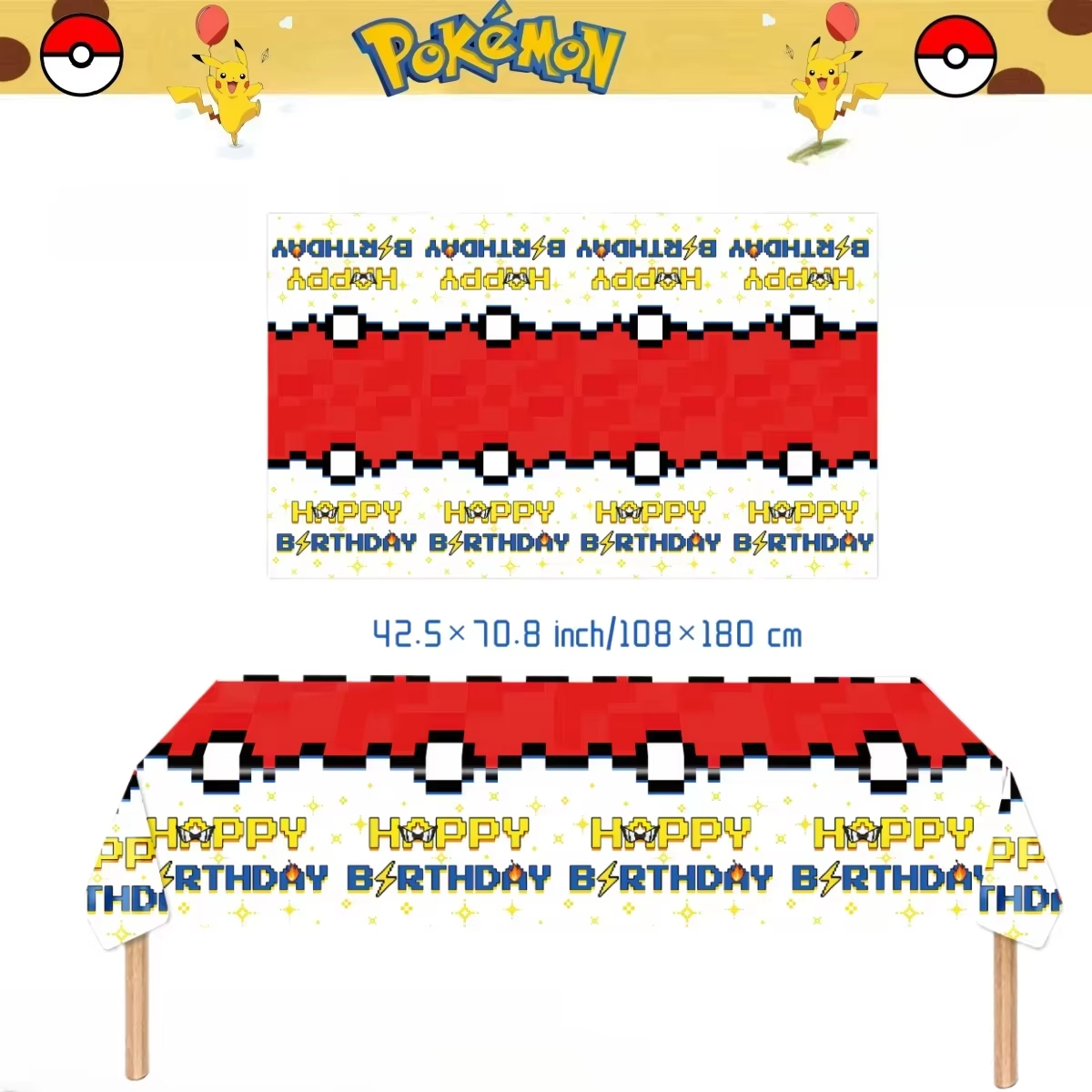 Pokemon Tablecloth Birthday Pa – Table Cloth Disposable recenzja i cena