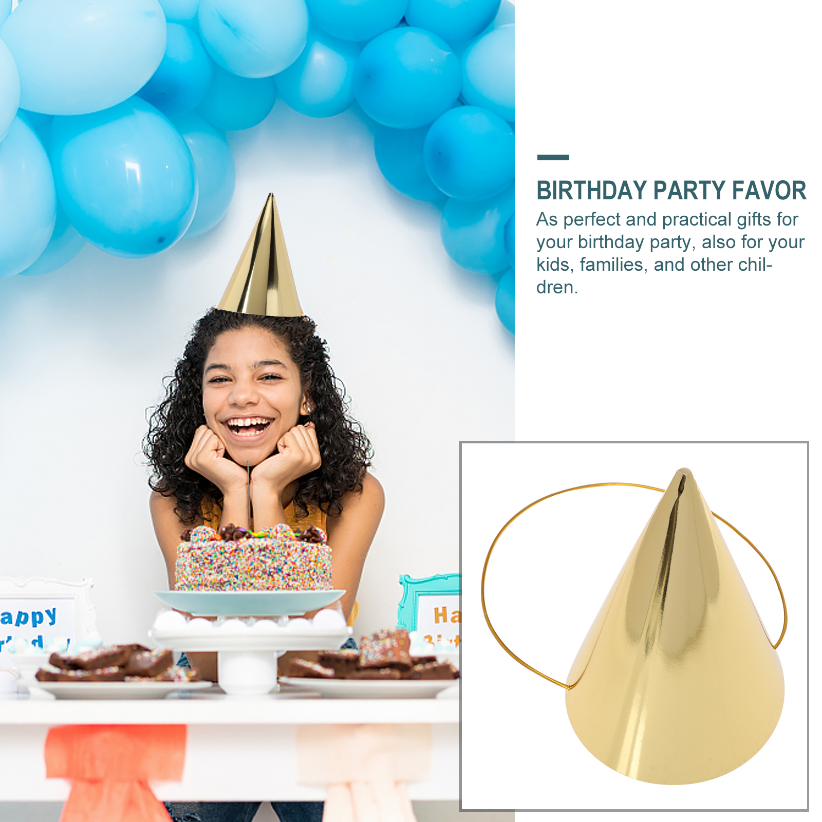8pcs Adorable Children Birthda – Party Hat Cone recenzja i cena
