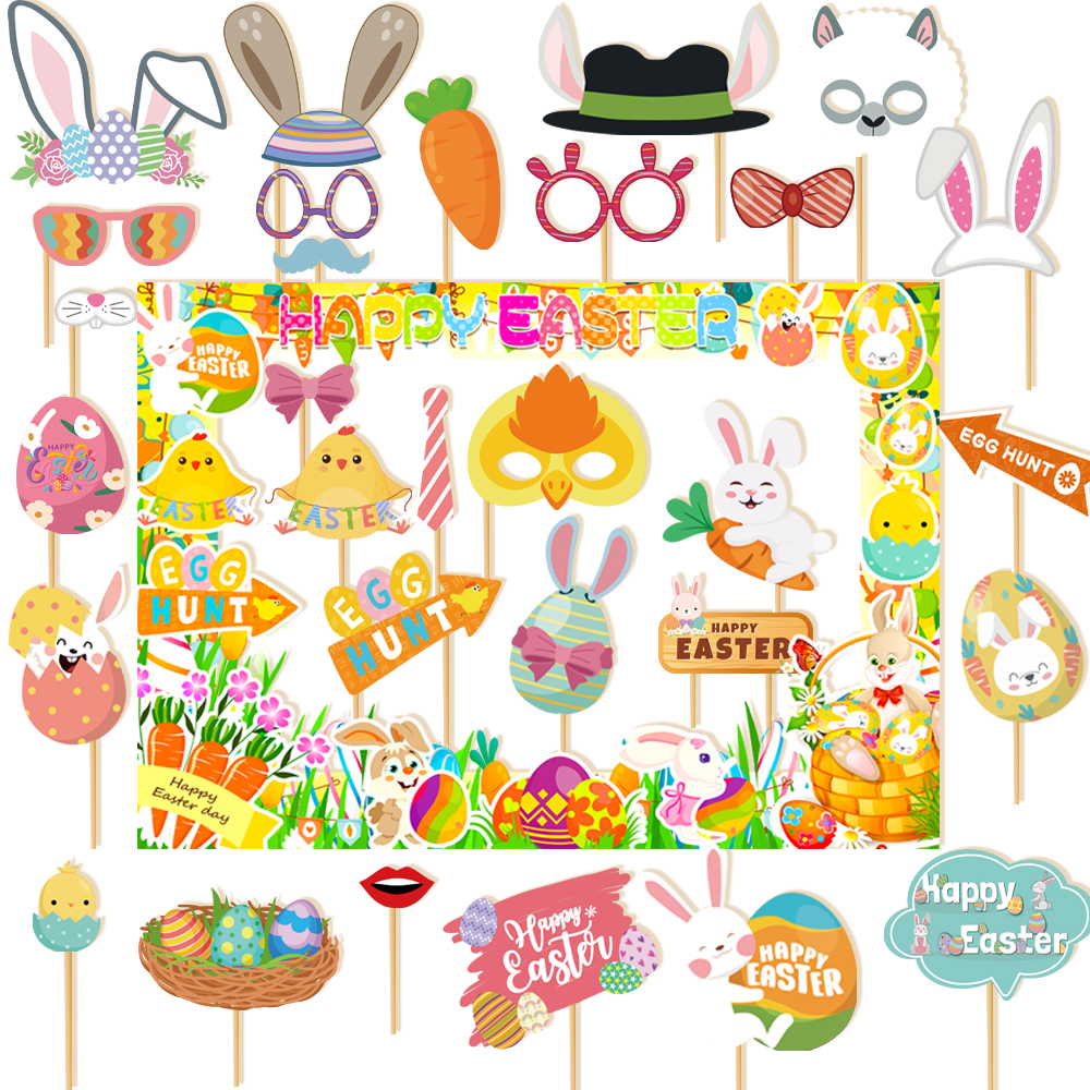 1set Easter Paper Photo Booth  – Photo Booth Frame recenzja i cena