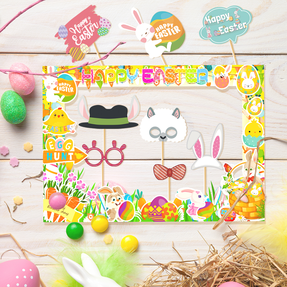 1set Easter Paper Photo Booth  – Photo Booth Frame recenzja i cena