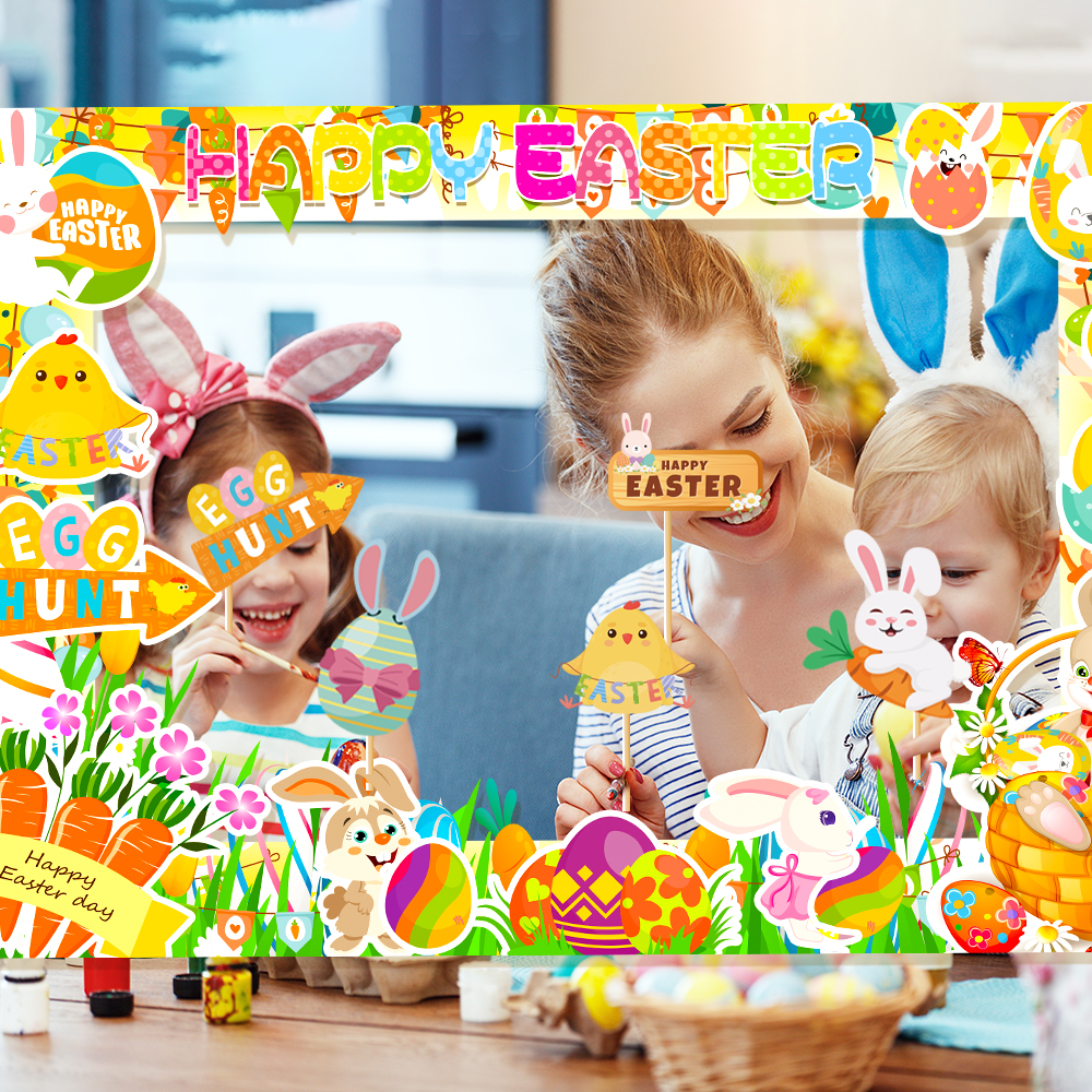 1set Easter Paper Photo Booth  – Photo Booth Frame recenzja i cena