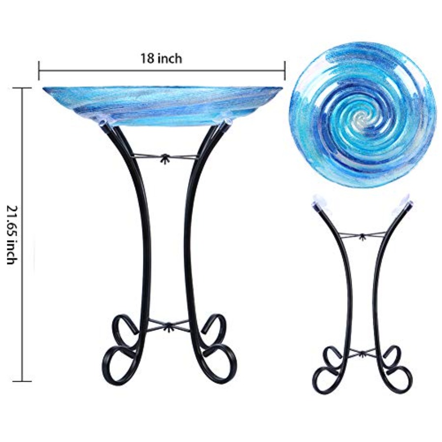 MUMTOP Outdoor Glass Birdbath  – Event Support recenzja i cena