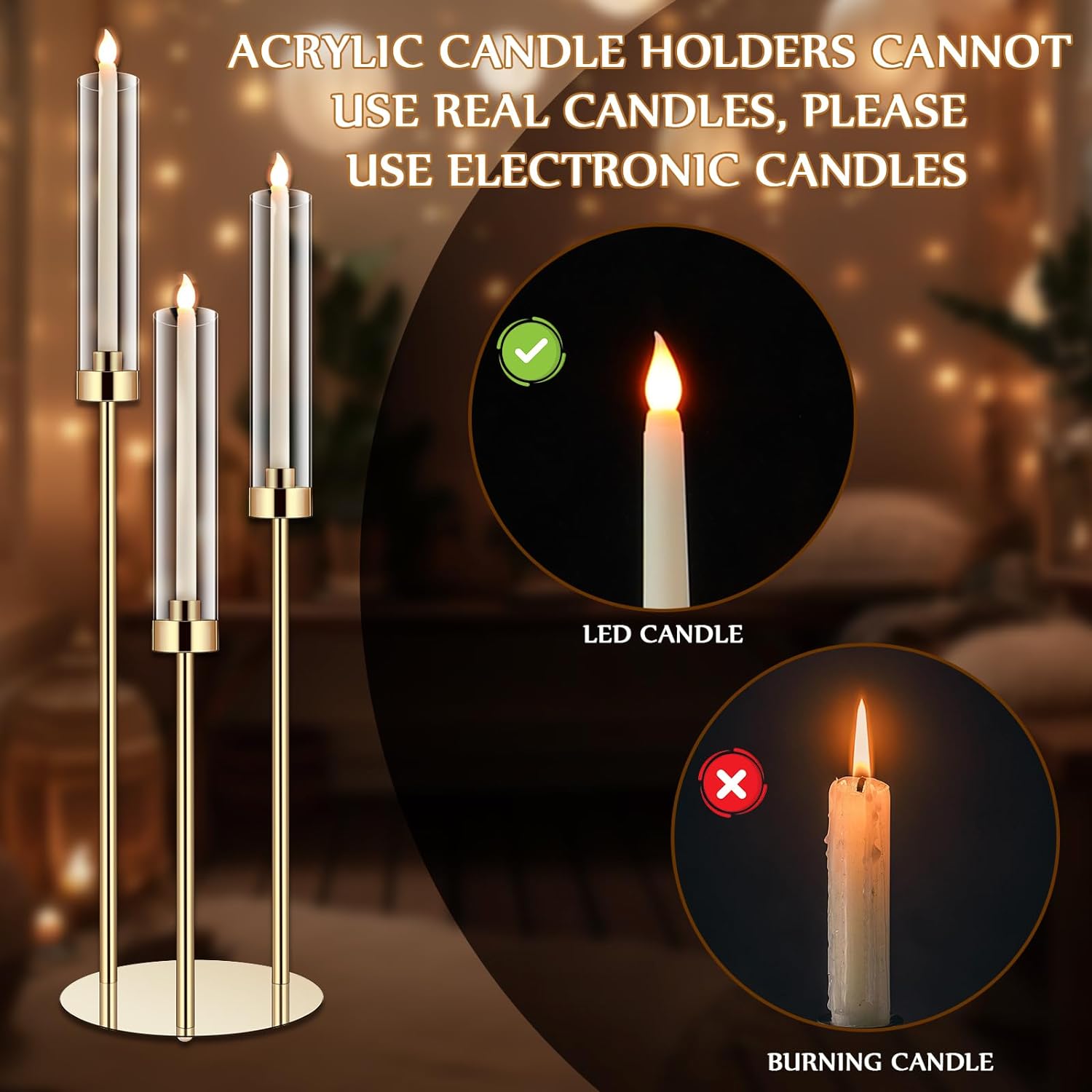 1 Set Acrylic Candelabra Cente – Centerpiece Stick recenzja i cena