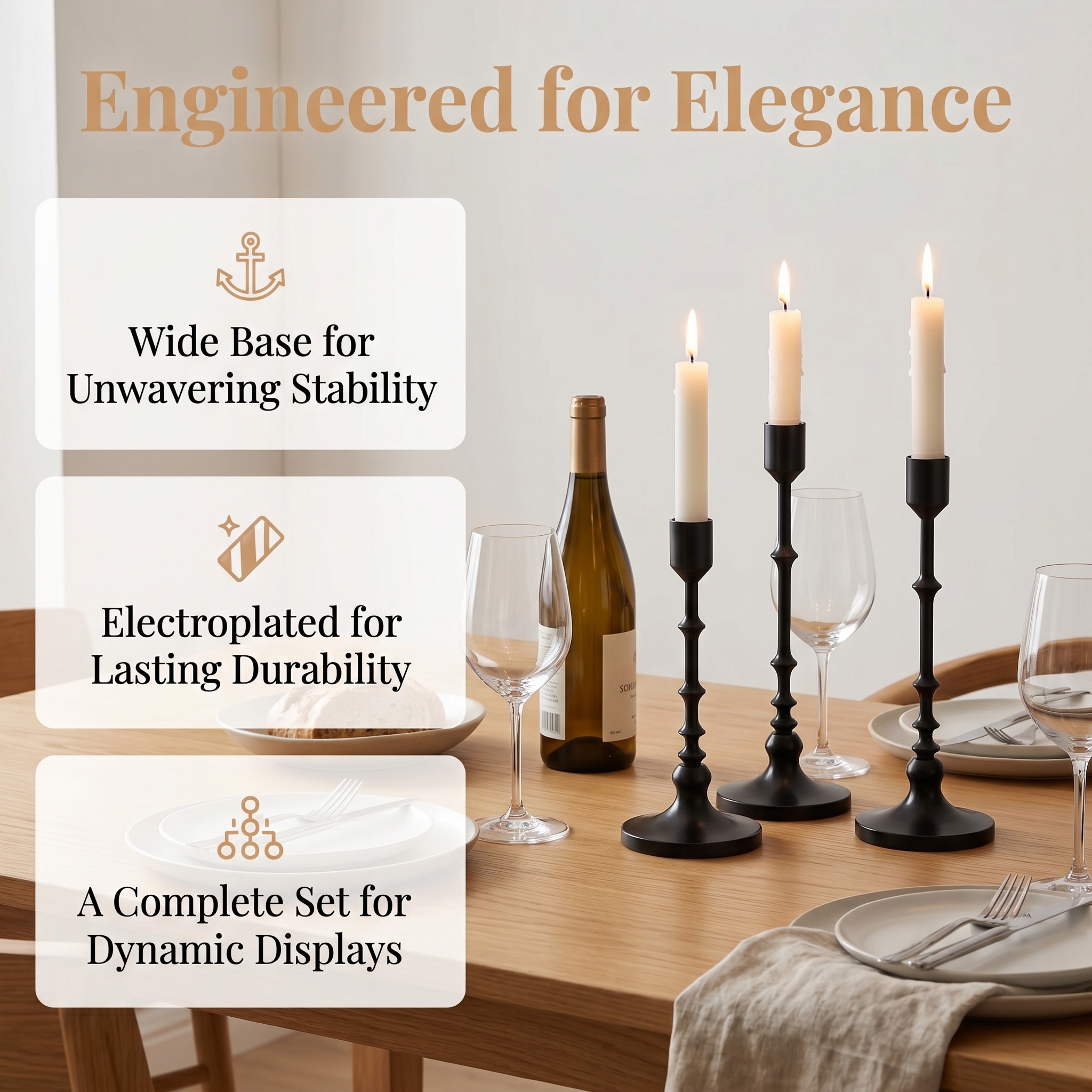 Unique Bullet Stem Metal Candl – Centerpiece Stick recenzja i cena
