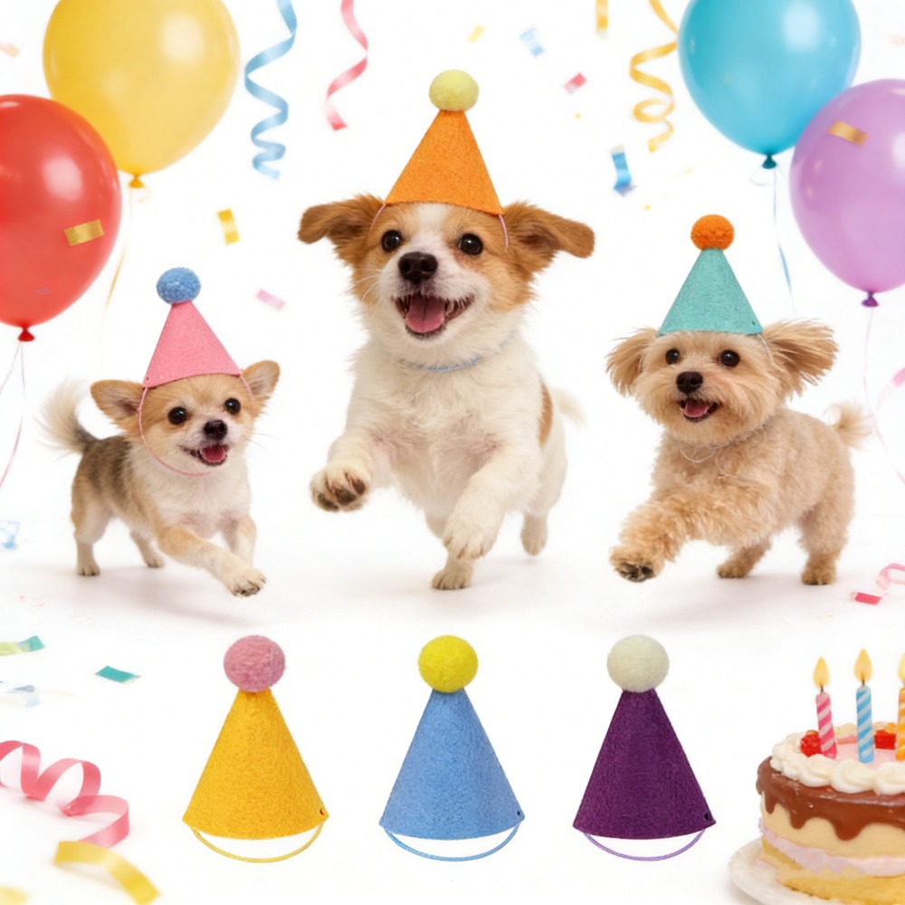 3/6pcs Pet Party Hat Colorful  – Party Hat Cone recenzja i cena