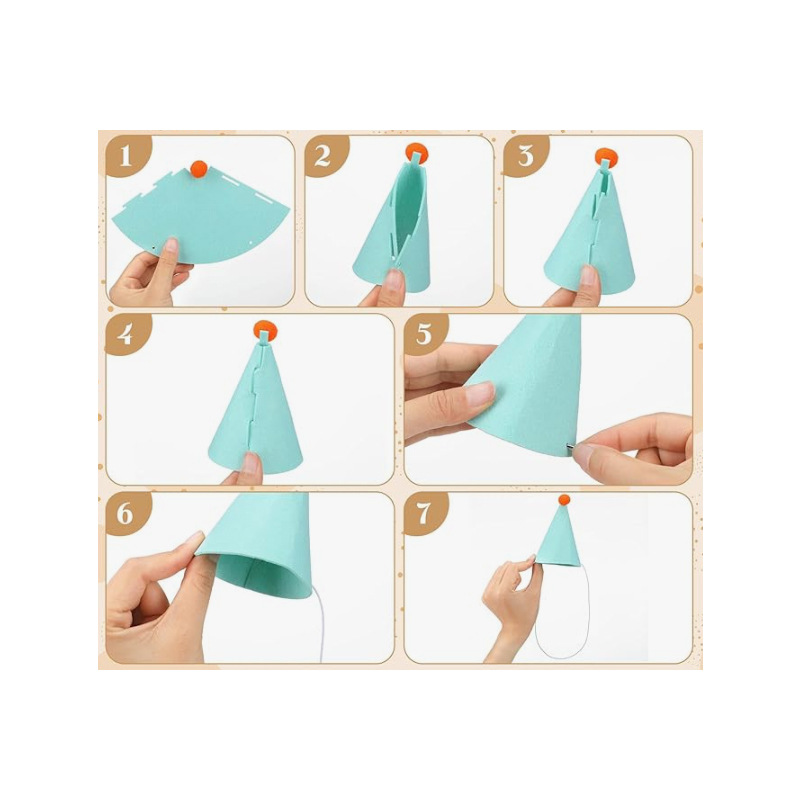 3/6pcs Pet Party Hat Colorful  – Party Hat Cone recenzja i cena