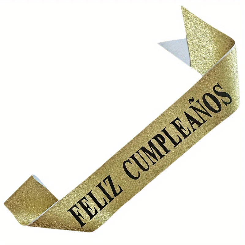 Gold Glitter Feliz Cumpleaños  – Birthday Sash Glitter recenzja i cena