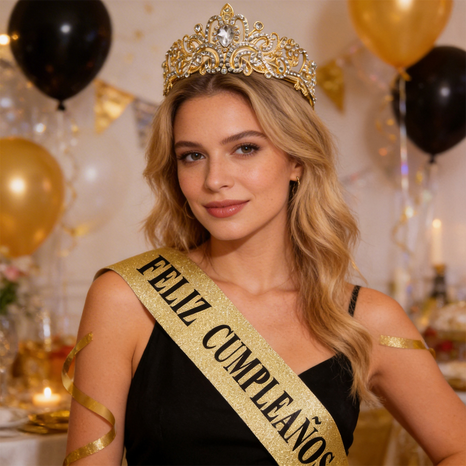 Gold Glitter Feliz Cumpleaños  – Birthday Sash Glitter recenzja i cena