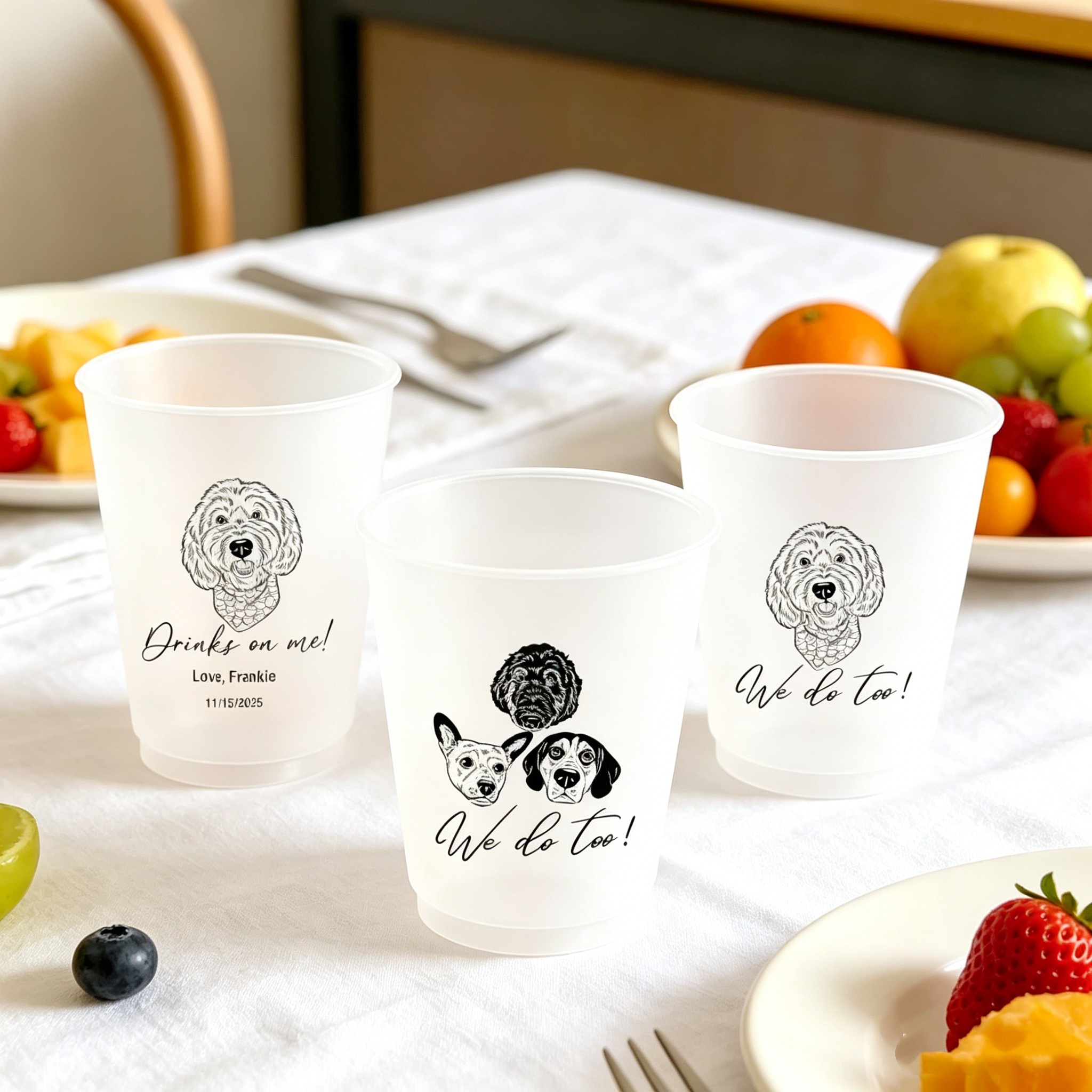 10/50 Custom Dog Cat Pet Portr – Plastic Cup 50Pcs recenzja i cena