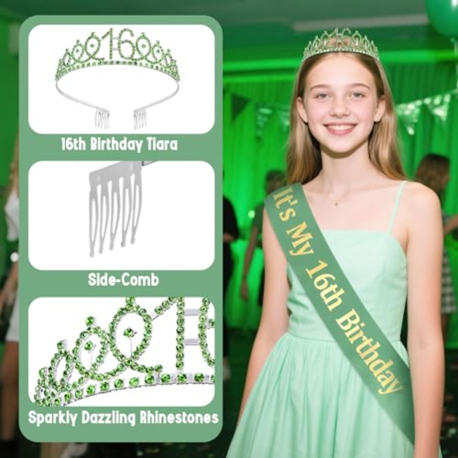 Birthday Decorations for Girls – Birthday Sash Glitter recenzja i cena