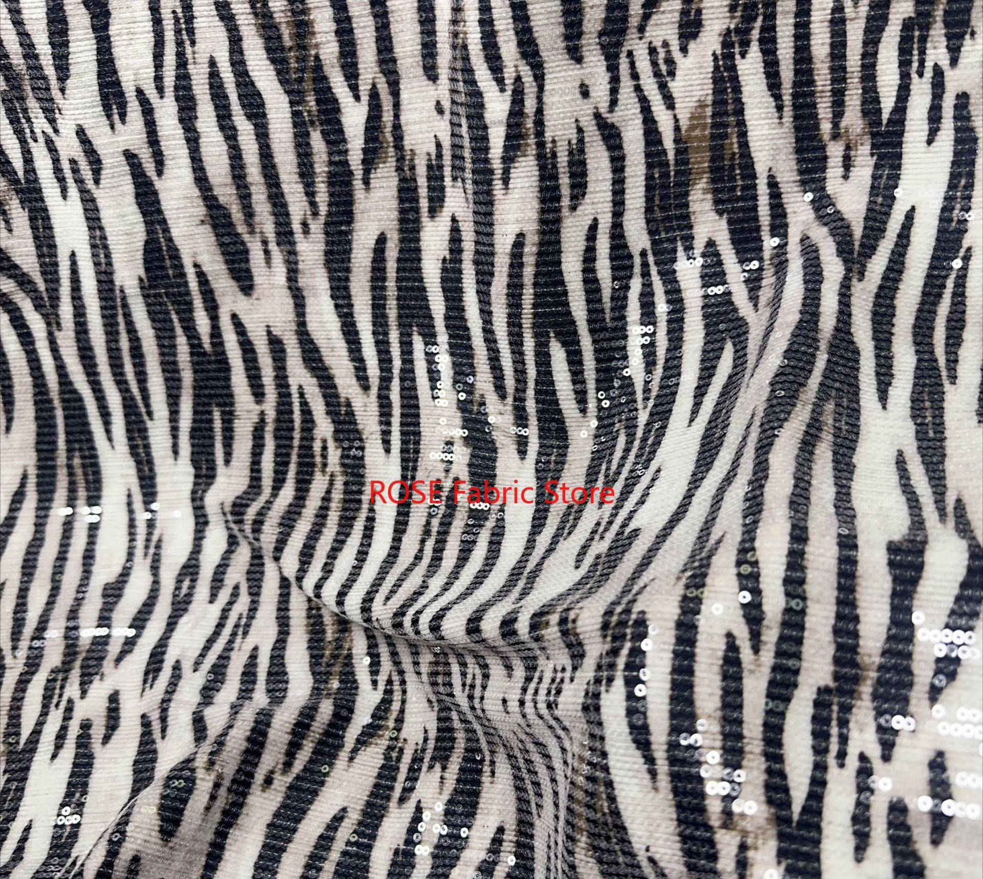 Zebra sequined pattern embroid – Glitter Tablecloth recenzja i cena