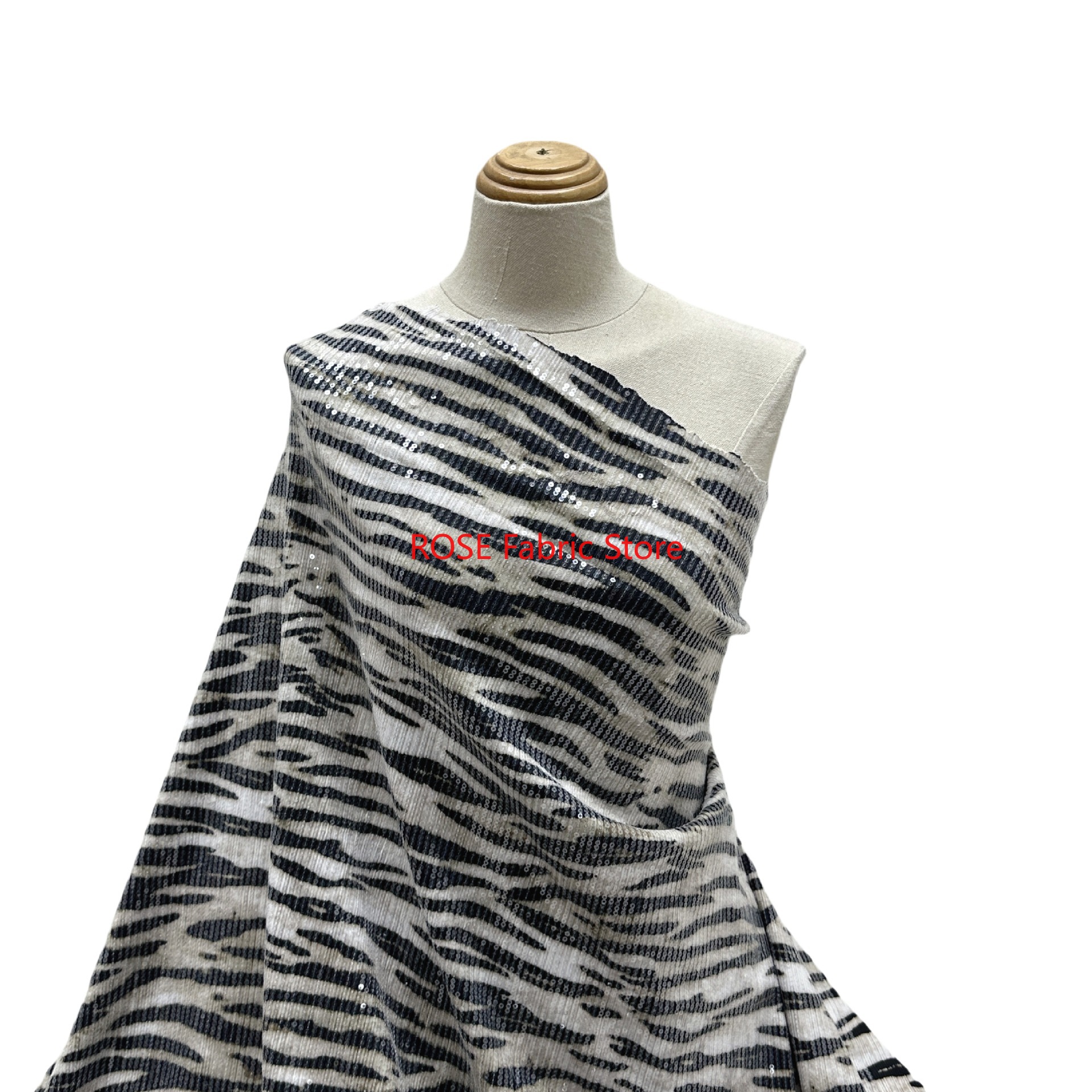 Zebra sequined pattern embroid – Glitter Tablecloth recenzja i cena