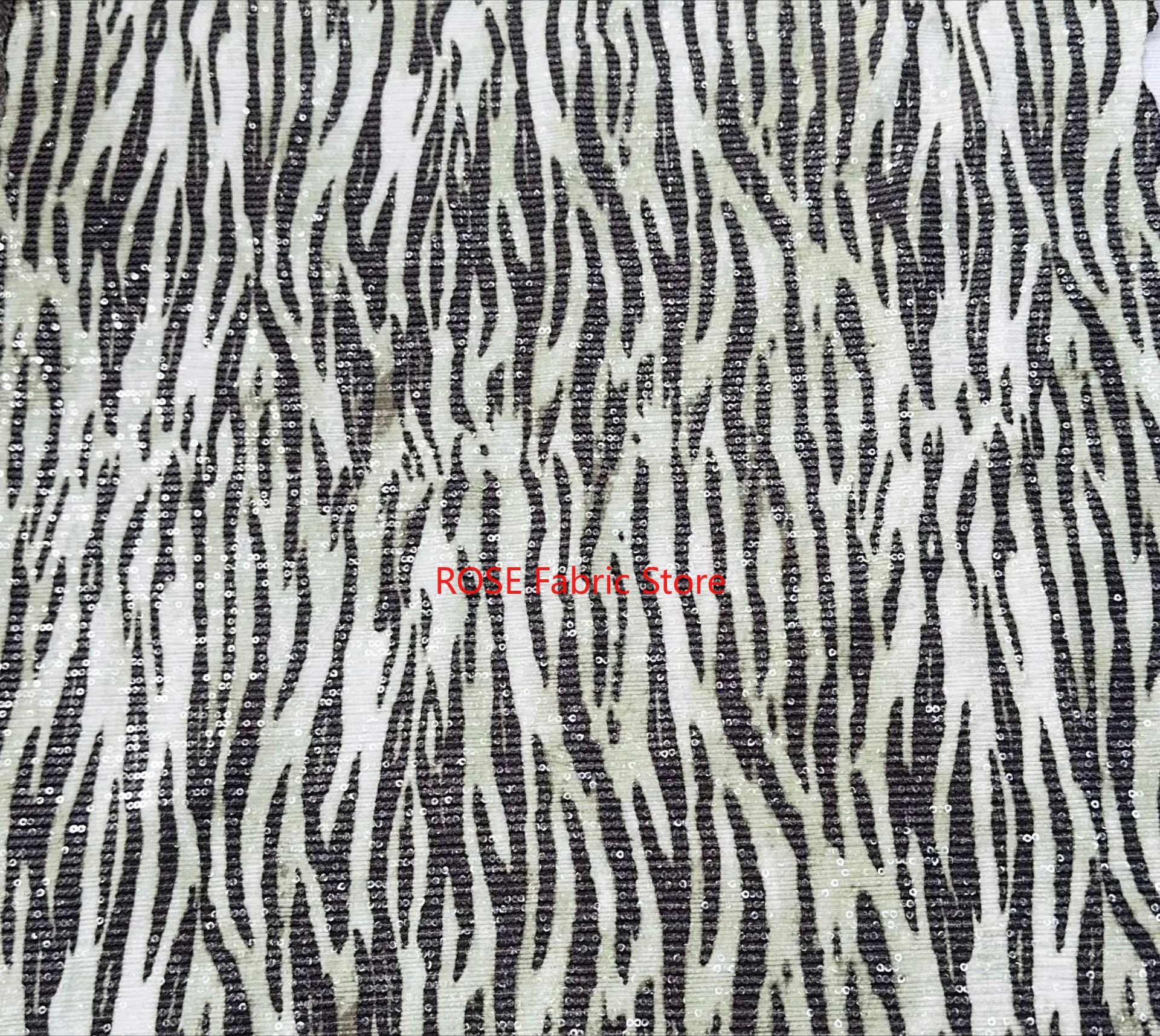 Zebra sequined pattern embroid – Glitter Tablecloth recenzja i cena