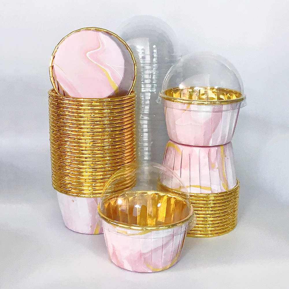 Set, 50pcs Disposable Cupcake  – Plastic Cup 50Pcs recenzja i cena