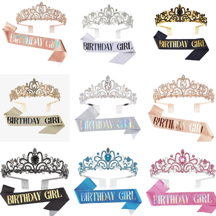 2Pcs Set Rhinestone Crystal Cr – Birthday Sash Glitter recenzja i cena