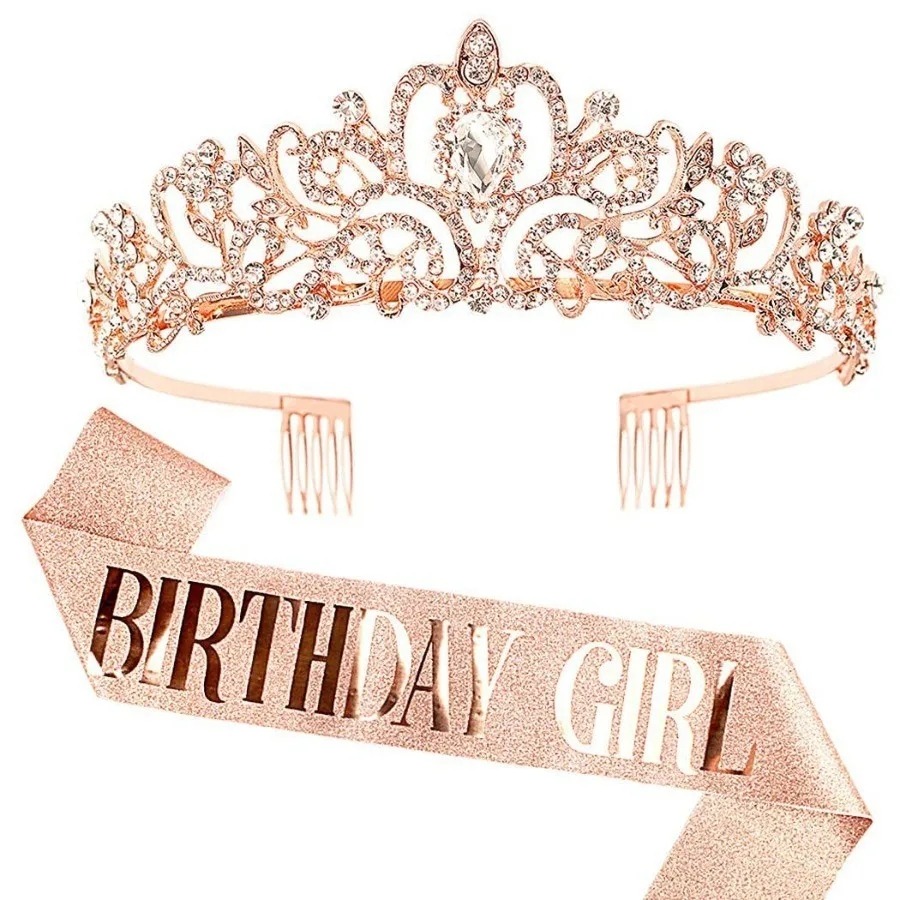 2Pcs Set Rhinestone Crystal Cr – Birthday Sash Glitter recenzja i cena