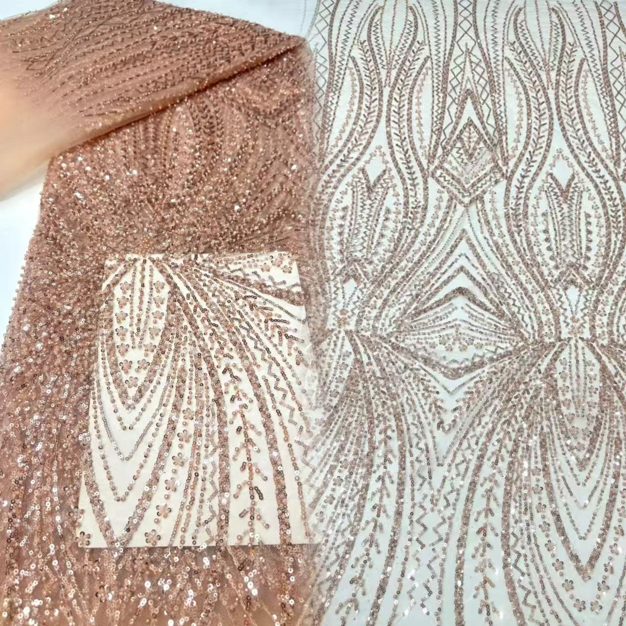 African Lace Fabric Sequins Be – Glitter Tablecloth recenzja i cena