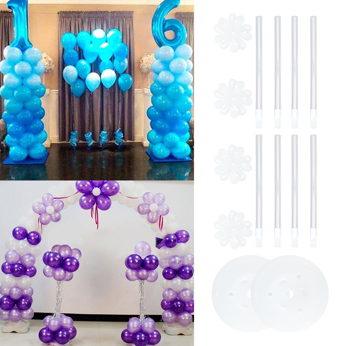 2Sets Balloon Column Stand Kit – Balloon Arch Kit recenzja i cena
