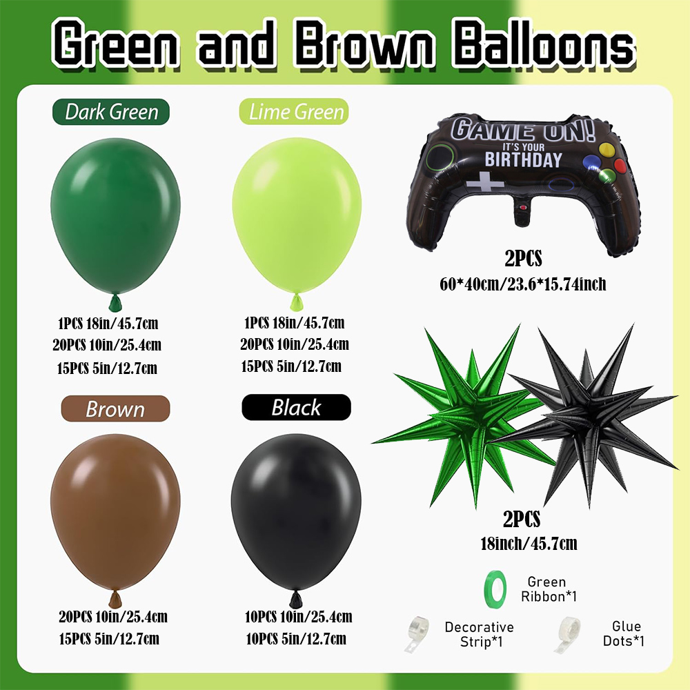 Brown Black Green Latex Balloo – Balloon Arch Kit recenzja i cena
