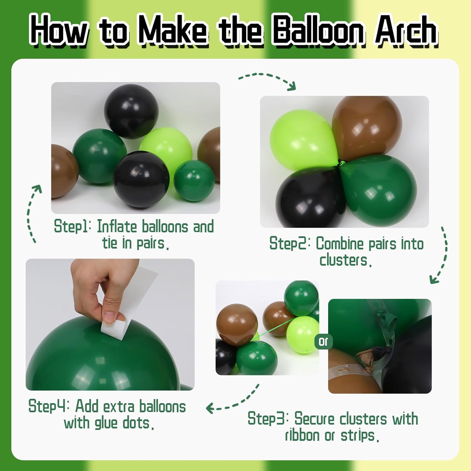 Brown Black Green Latex Balloo – Balloon Arch Kit recenzja i cena
