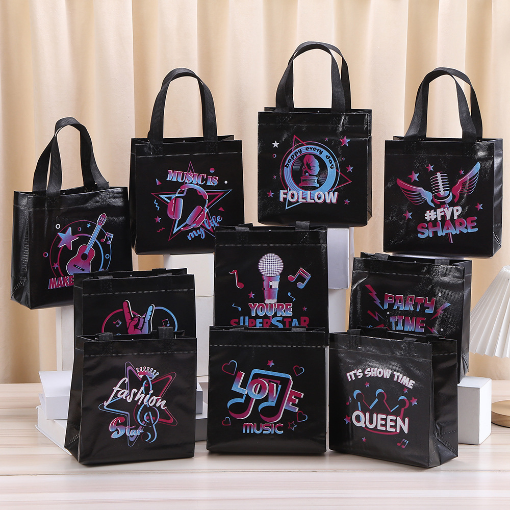 10Pcs Black Let's Rock Music T – Event Party Shop recenzja i cena