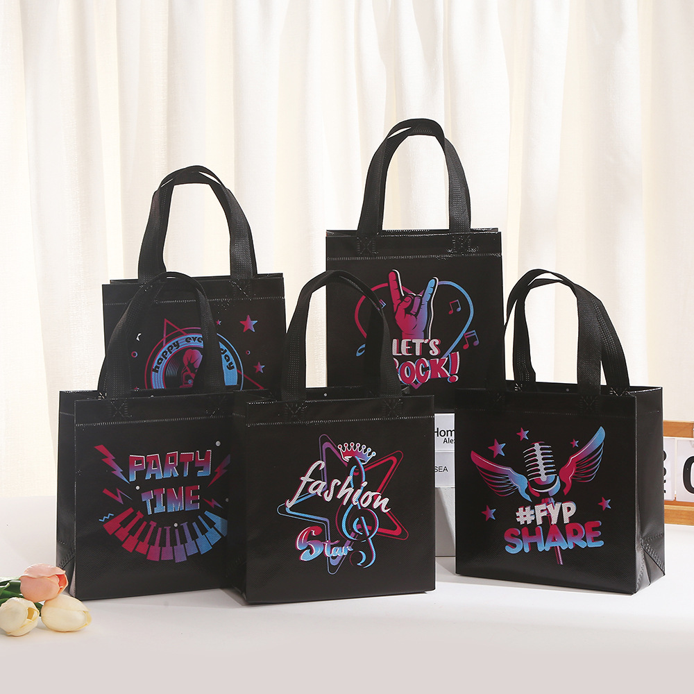 10Pcs Black Let's Rock Music T – Event Party Shop recenzja i cena