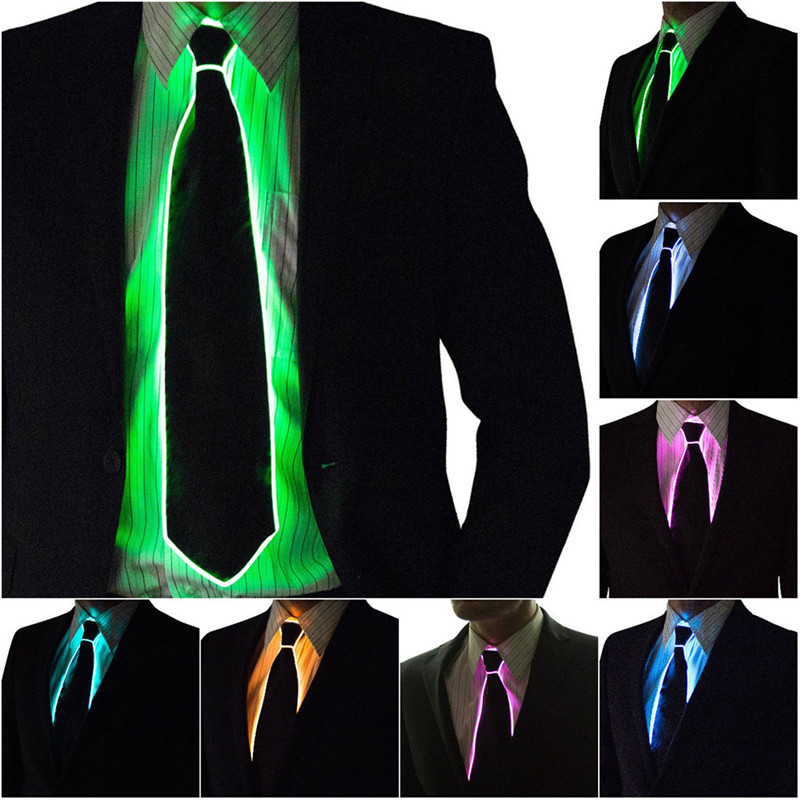 Men Glowing Tie EL Wire Neon L – Event Party Dj recenzja i cena