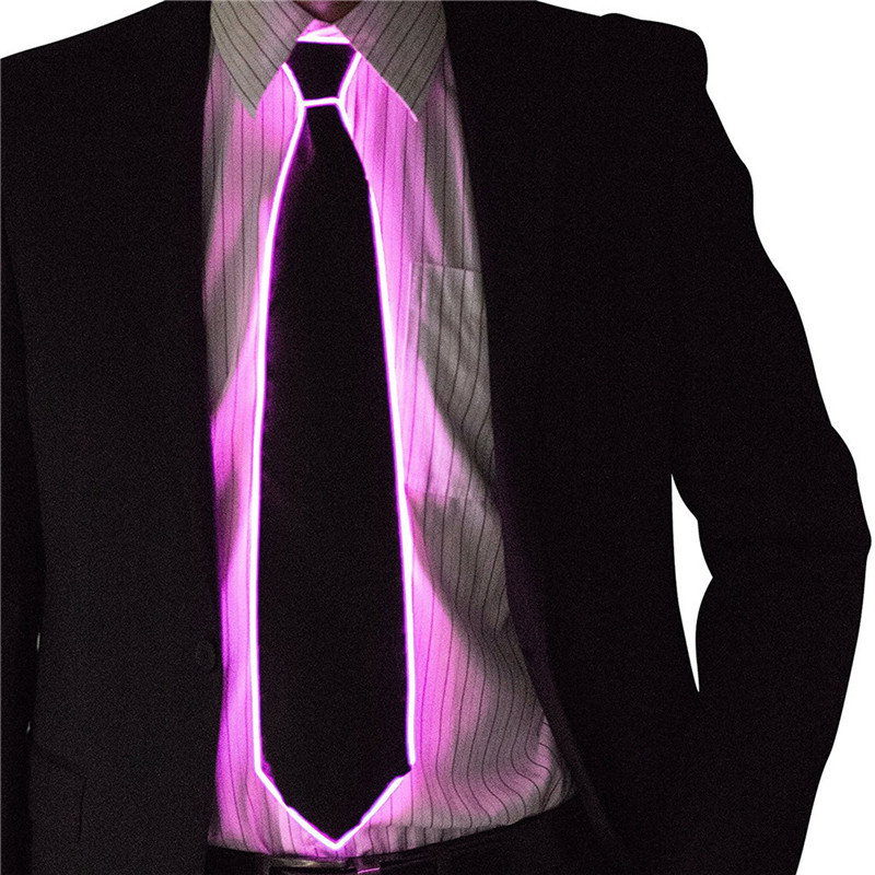 Men Glowing Tie EL Wire Neon L – Event Party Dj recenzja i cena