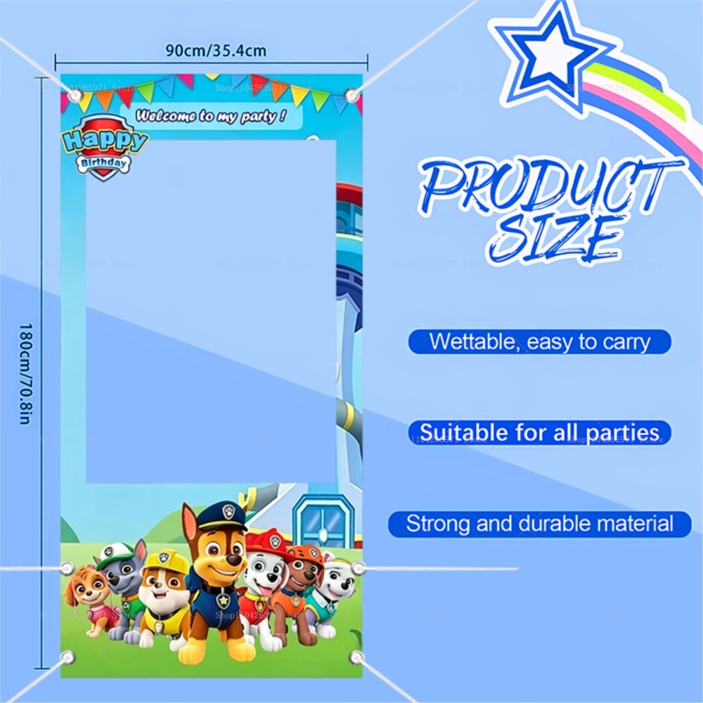 Cute Paw Patrol Dog Team Photo – Photo Booth Frame recenzja i cena