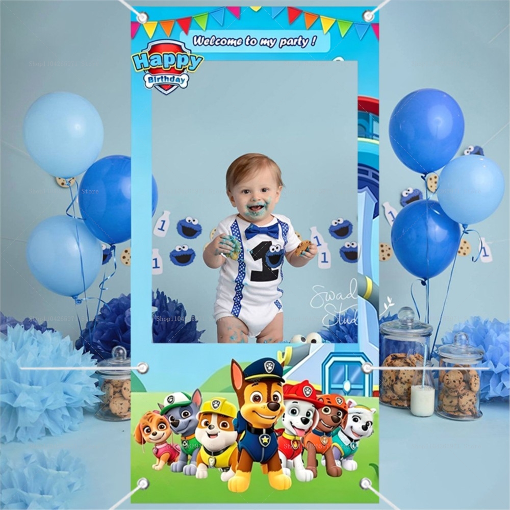 Cute Paw Patrol Dog Team Photo – Photo Booth Frame recenzja i cena