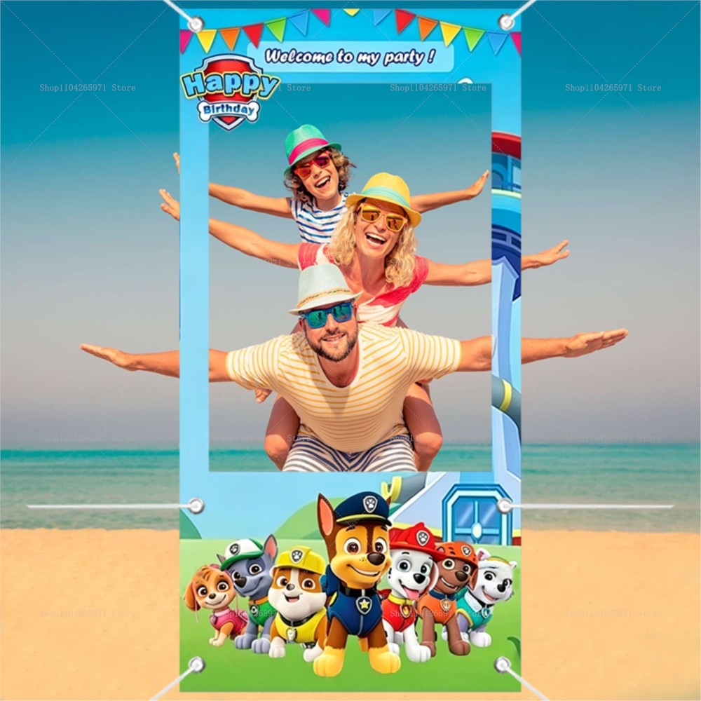 Cute Paw Patrol Dog Team Photo – Photo Booth Frame recenzja i cena