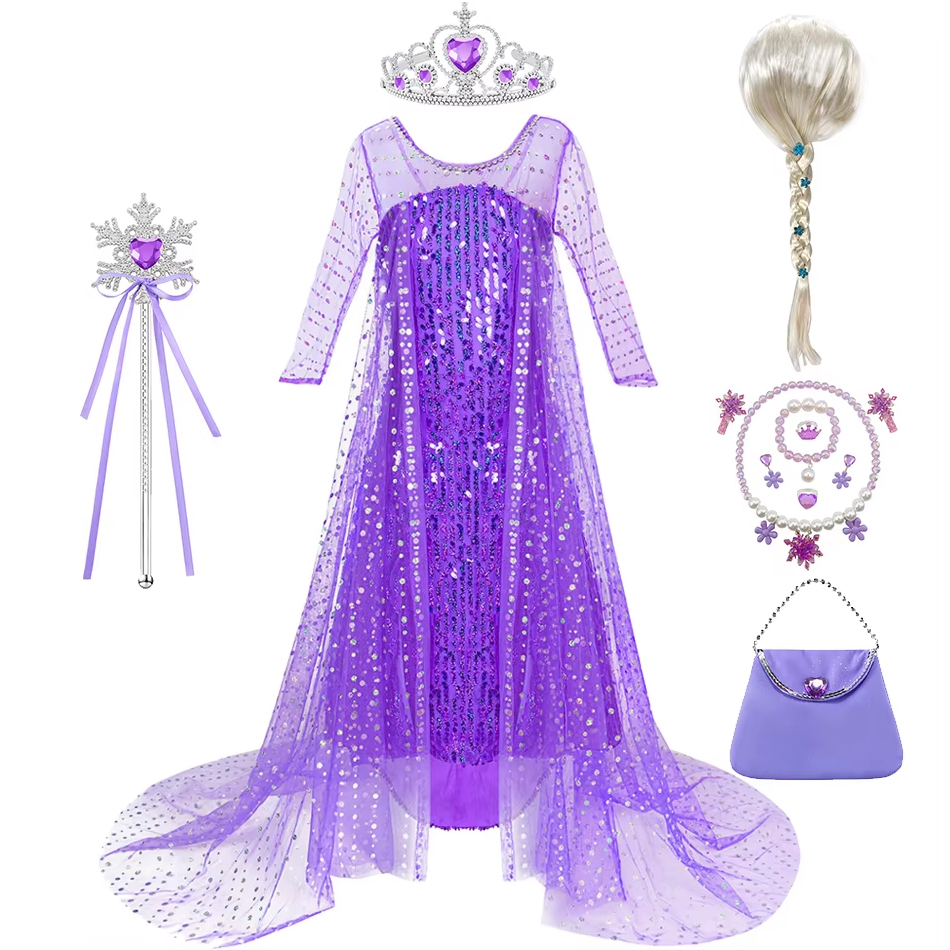 Elsa Purple Halloween Dress Gi – Glitter Tablecloth recenzja i cena