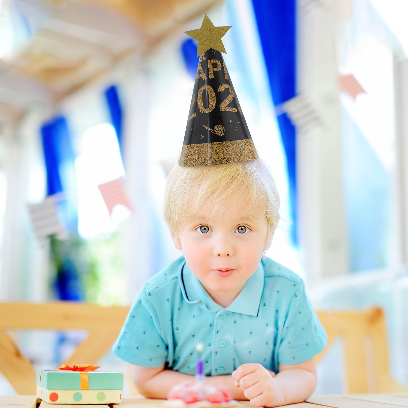6Pcs Black Gold Paper Cone Hat – Party Hat Cone recenzja i cena