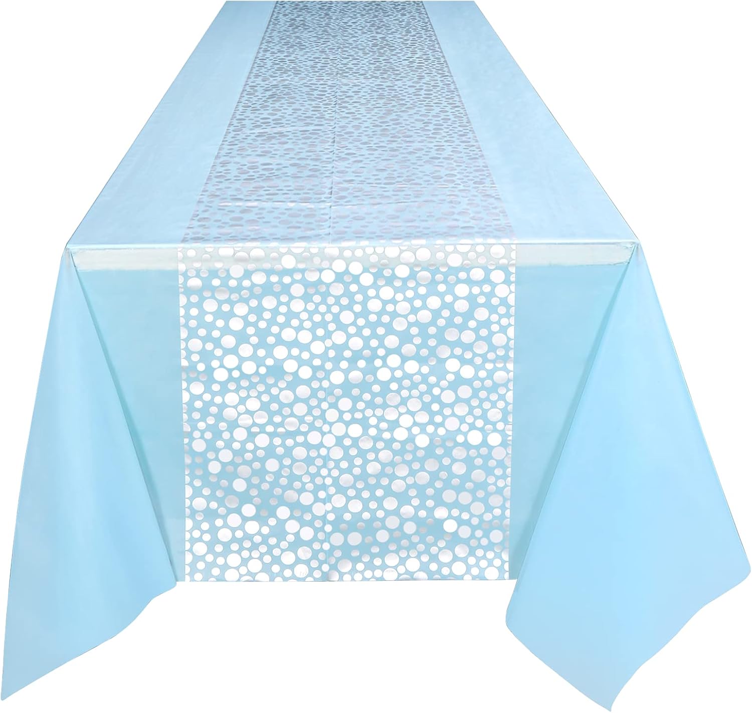 Blue and Silver Birthday Party – Table Cloth Disposable recenzja i cena
