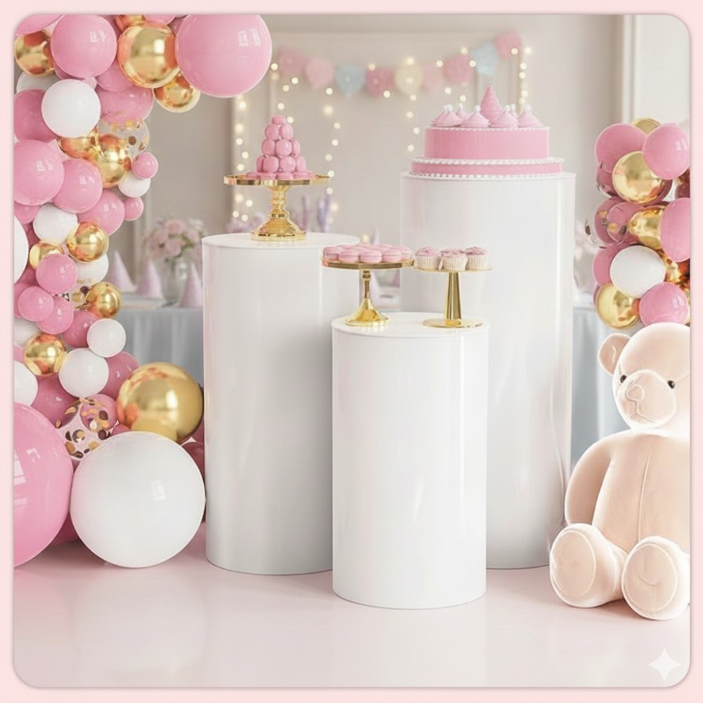 3/5Pcs White Cylinder Pedestal – Event Support recenzja i cena