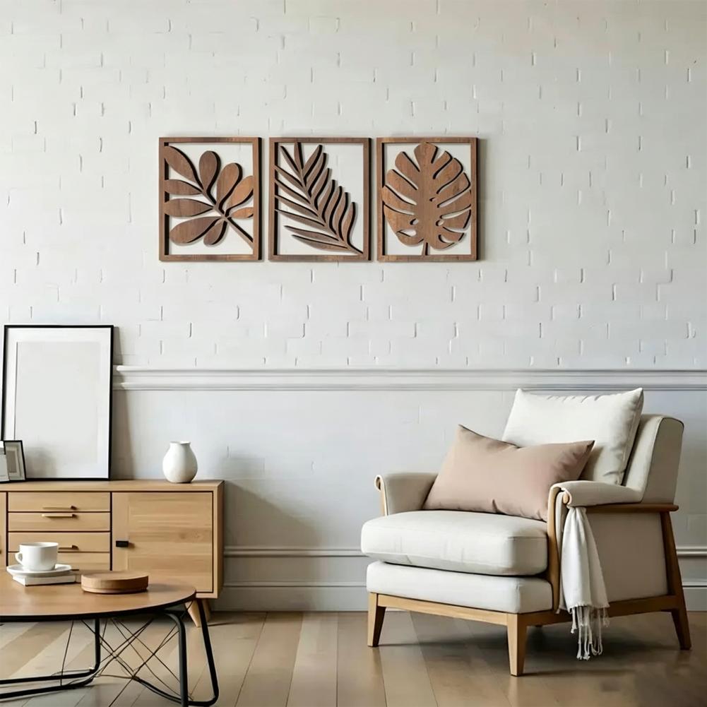 3 Pcs Nordic Style Wood Decor  – Flower Wall Panel recenzja i cena