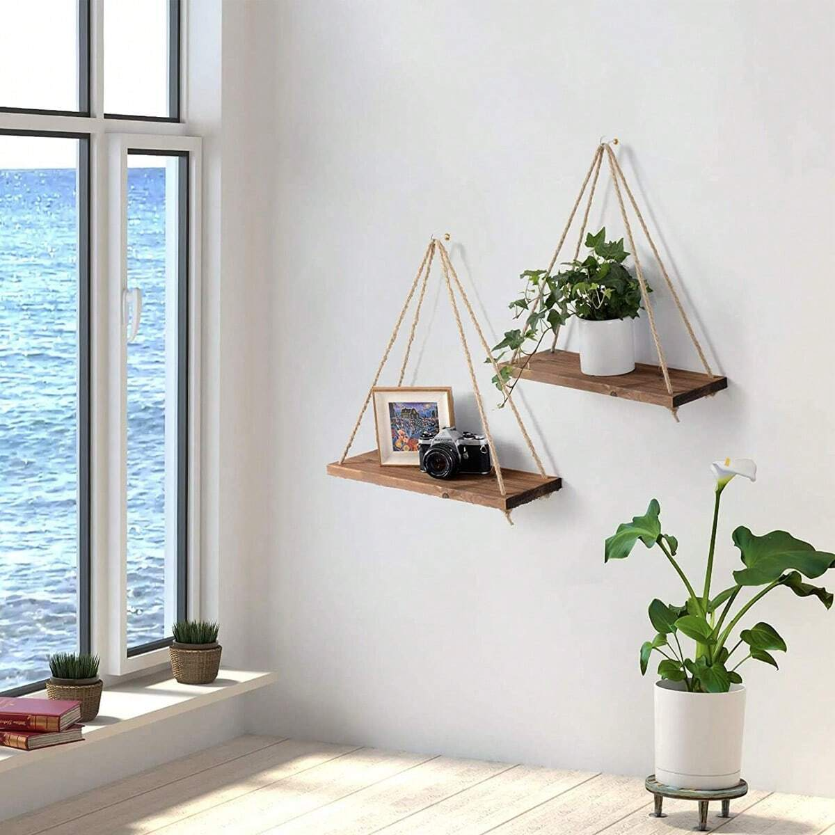 1PC Wooden Swing Hanging Hemp  – Flower Wall Panel recenzja i cena