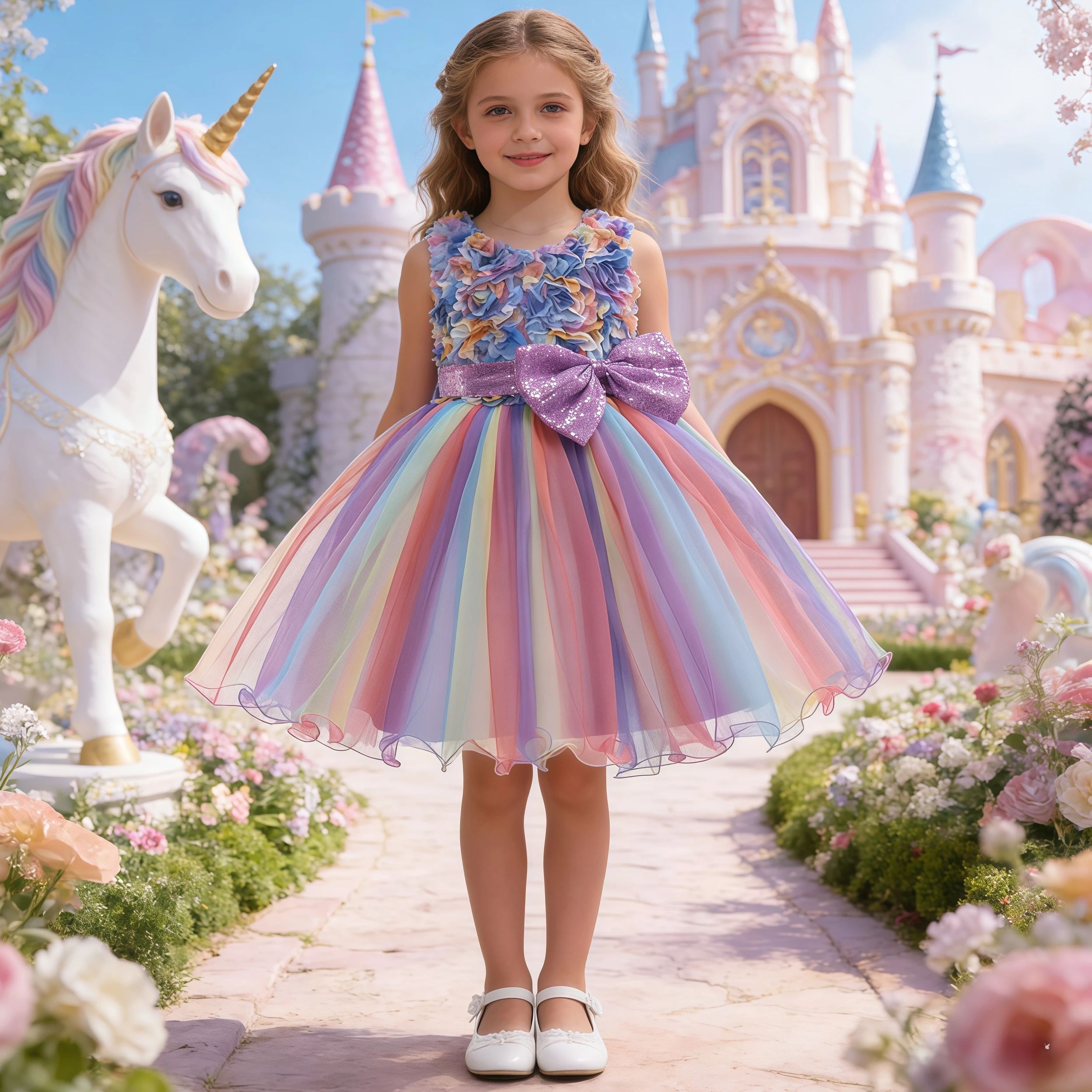 Girls Flower Sequins Tulle Rai – Glitter Tablecloth recenzja i cena
