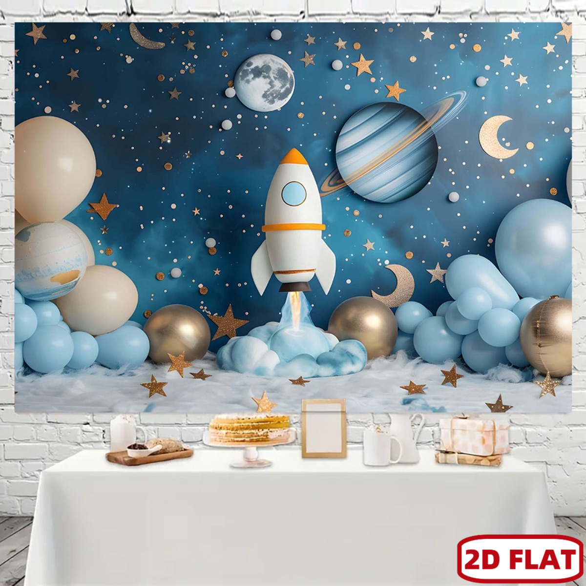 2D flat 1pc space theme party  – Event Launch Party recenzja i cena