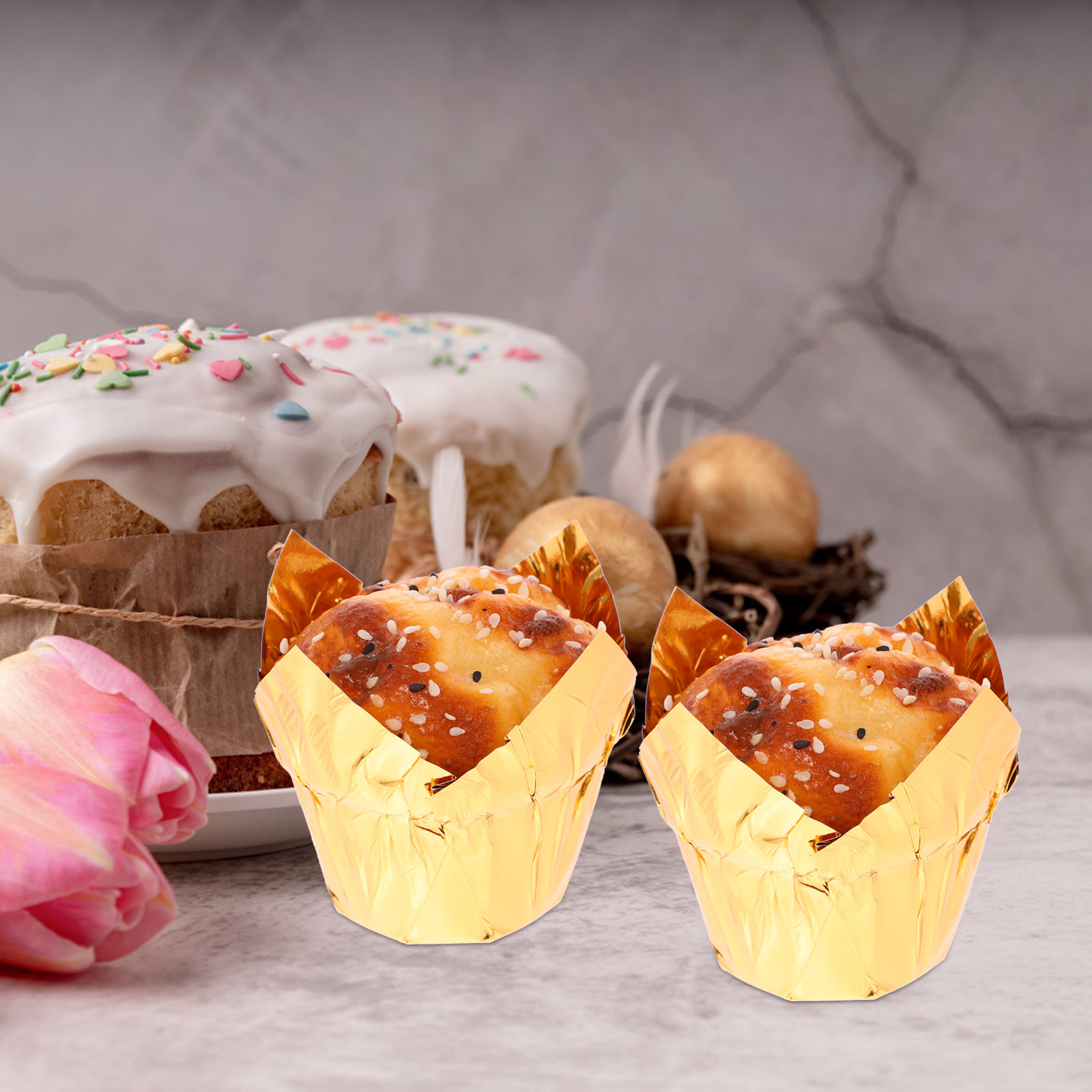 50Pcs Muffin Cup Heat-Resistan – Plastic Cup 50Pcs recenzja i cena