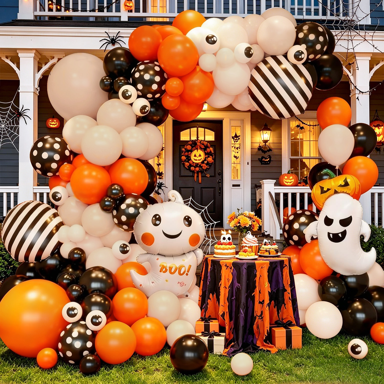 119Pcs Orange Cream Black Hall – Balloon Arch Kit recenzja i cena