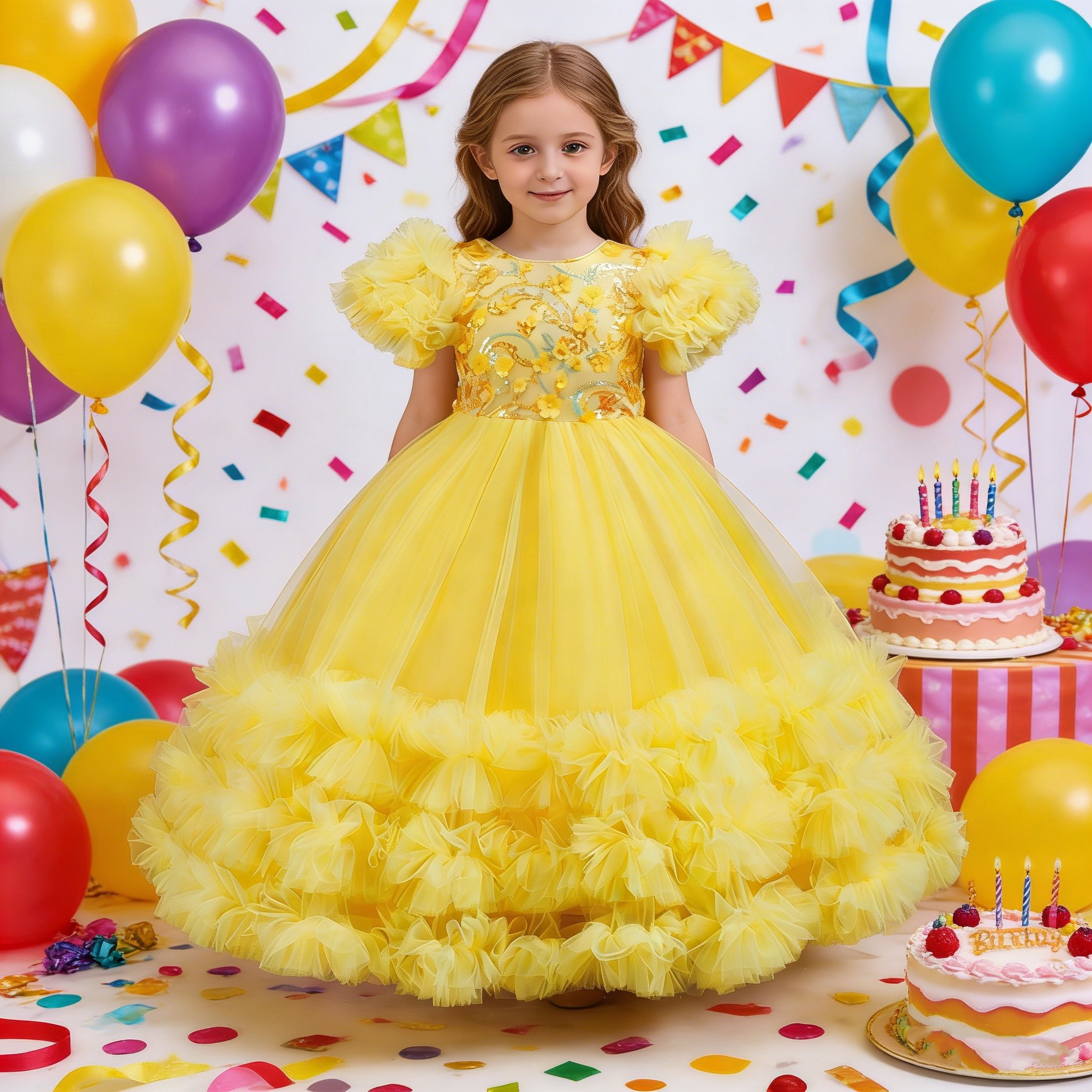 Girls Summer Yellow Sequin Wed – Glitter Tablecloth recenzja i cena