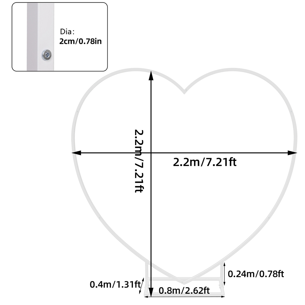 White Heart Shape Balloon Arch – Balloon Arch Kit recenzja i cena